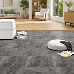 Self-Adhesive PVC Flooring Planks 5.11 m² Black White Indoor Vinyl Floor Tiles