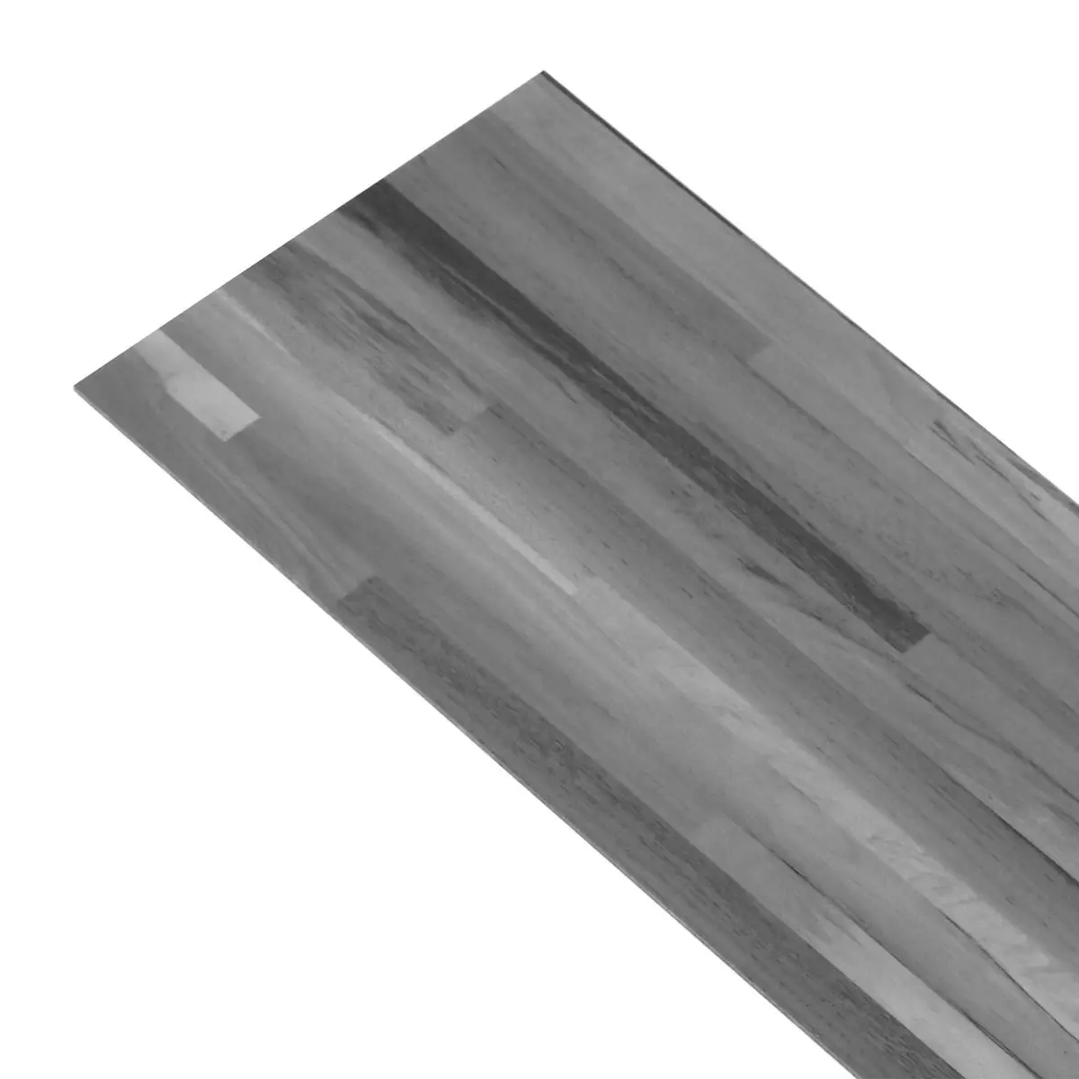 Self-Adhesive Indoor Flooring Planks Grey Striped PVC 5.02m² 36 Count