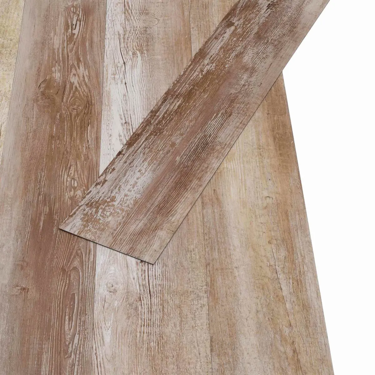 Self-Adhesive PVC Flooring Planks Indoor 5.02 m² Wood Washed Brown