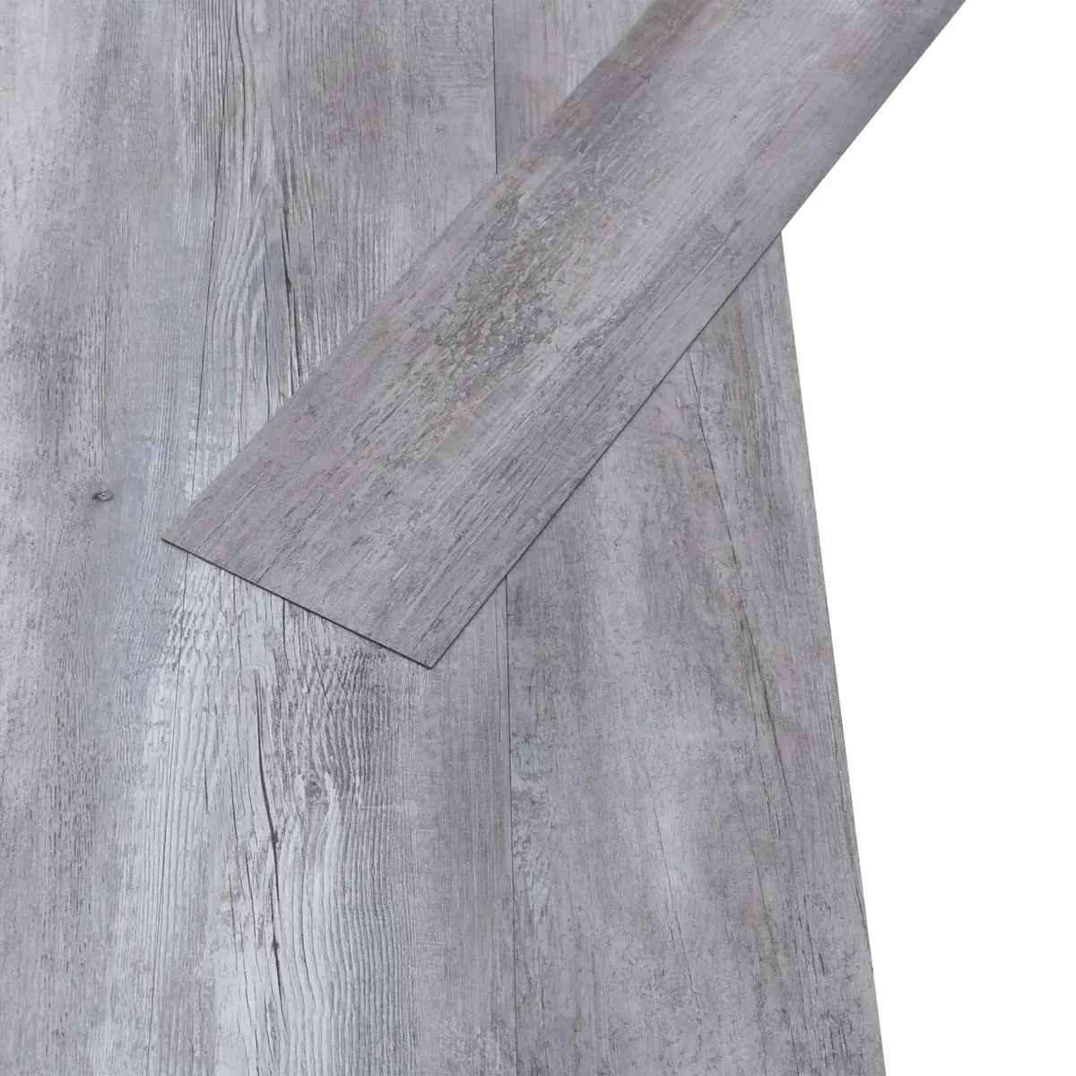 PVC Flooring Planks Self-Adhesive Indoor 5.02m² Grey Wood Effect