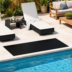 Heavy Duty Outdoor Floor Mat Black 1x2m for Home Use