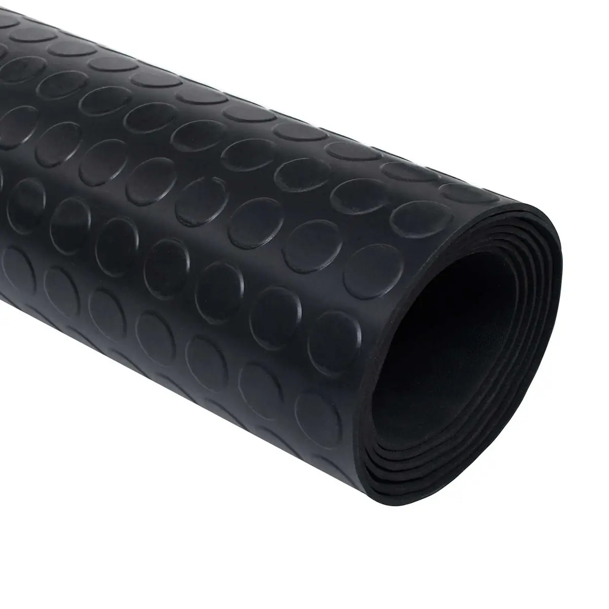 Flexible Rubber Mat 1 x 2 m Black Durable Indoor Outdoor Protection