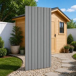 Roof Panel 12 pcs Grey 100 x 45 cm Temporary Garage Shed Galvanised Steel