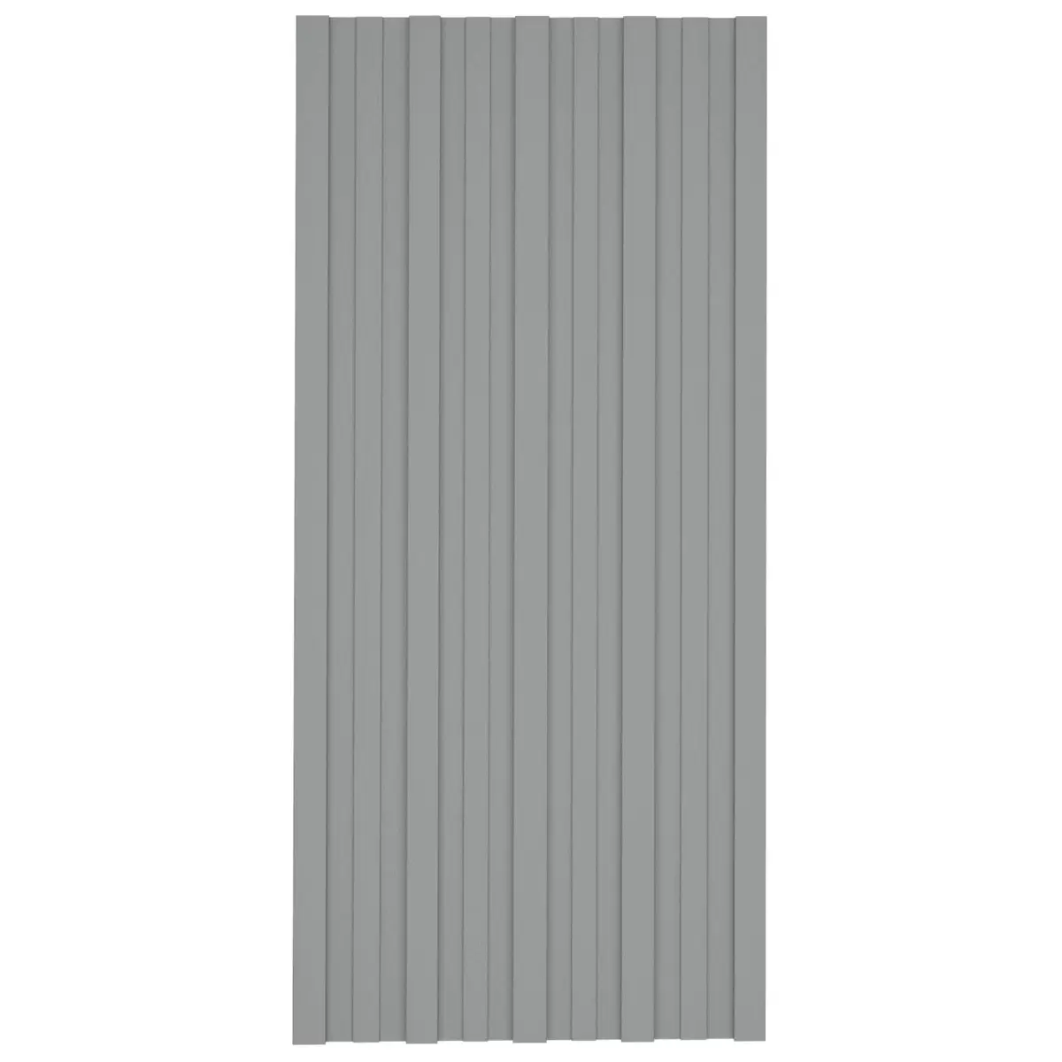 Roof Panel Galvanised Steel 100 x 45 cm Grey 12 Pieces for Temporary Garage Shed