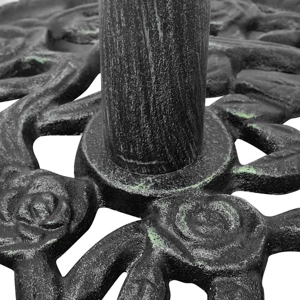 Outdoor Umbrella Base Cast Iron Green 12kg