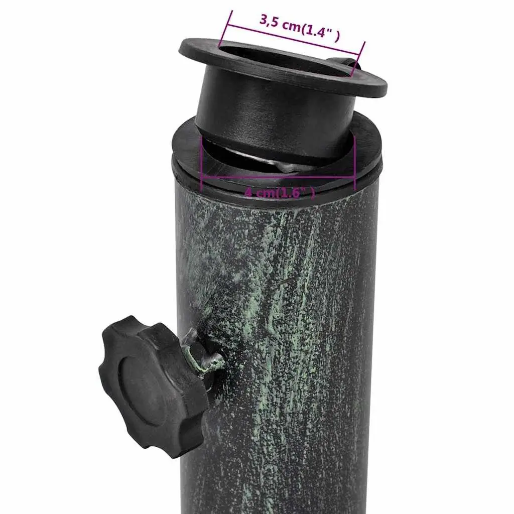 Outdoor Umbrella Base Cast Iron Green 12kg