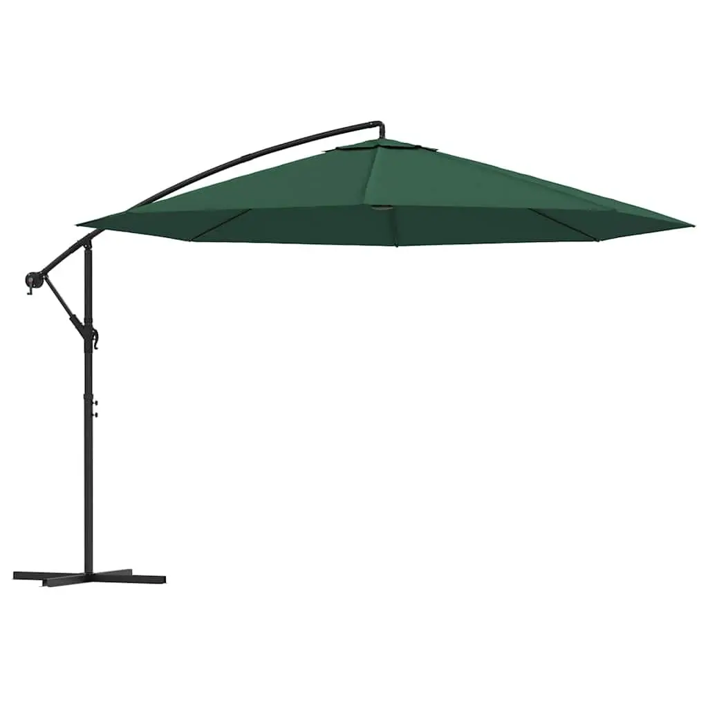 Garden Parasol 3.5m UV-Proof Cantilever Outdoor Shade Green Polyester