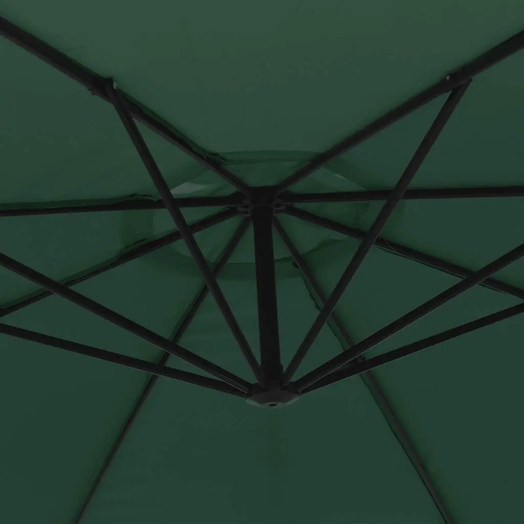 Garden Parasol 3.5m UV-Proof Cantilever Outdoor Shade Green Polyester