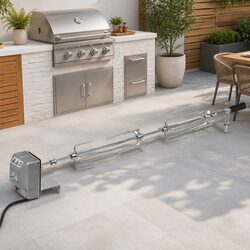 Practical Rotisserie Spit for Outdoor Roasting Needs