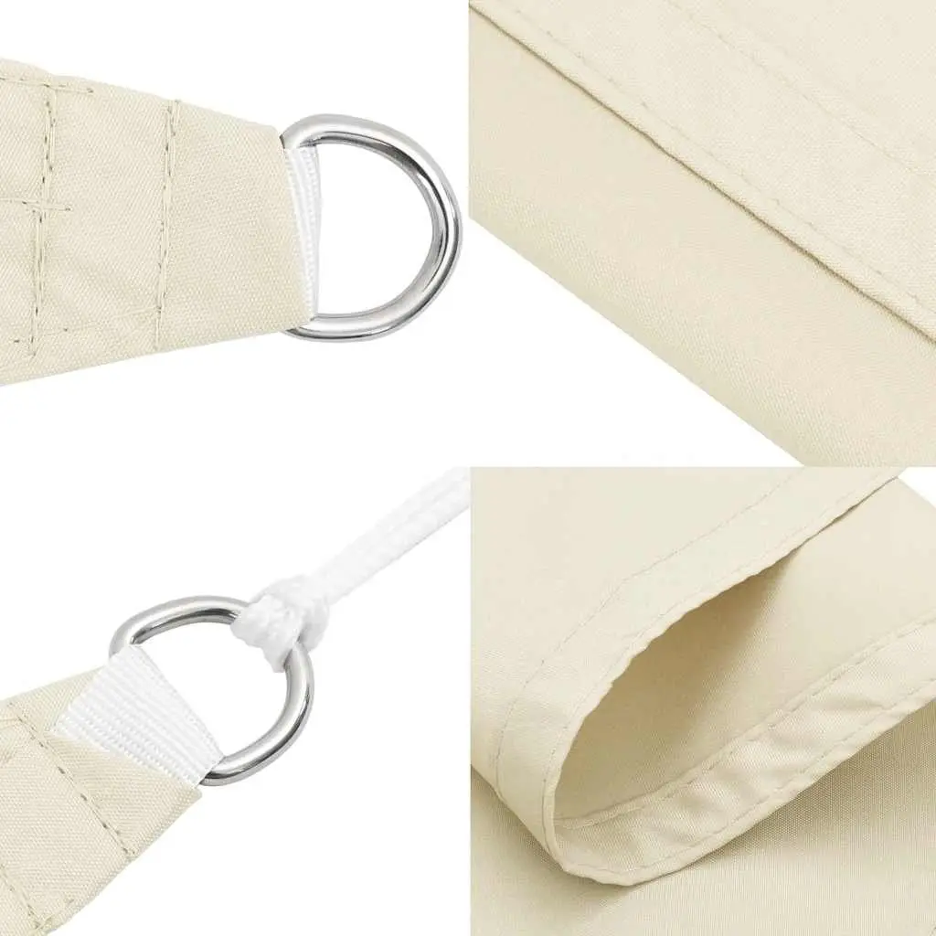 Rectangular Sunshade Sail Outdoor Garden Patio 2x4m Cream PU Coated Oxford Fabric Mould and UV Resistant Shade Protection