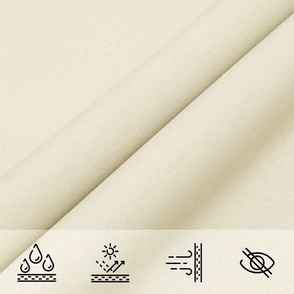 Outdoor Shade Cloth Cream Rectangular Sunshade Sail 4x6m Mould and UV Resistant PU Coated Oxford Fabric