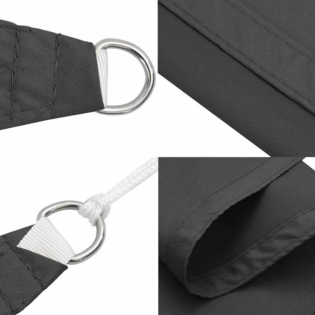 Rectangular Sunshade Sail PU Coated Oxford Fabric 4x6 m Anthracite