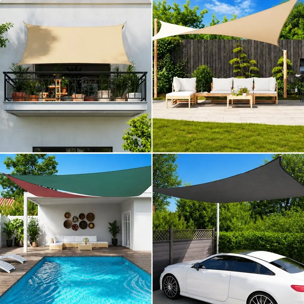 Triangular Sunshade Sail Anthracite PU Coated Oxford Fabric 3.6m Outdoor Patio Garden Protection