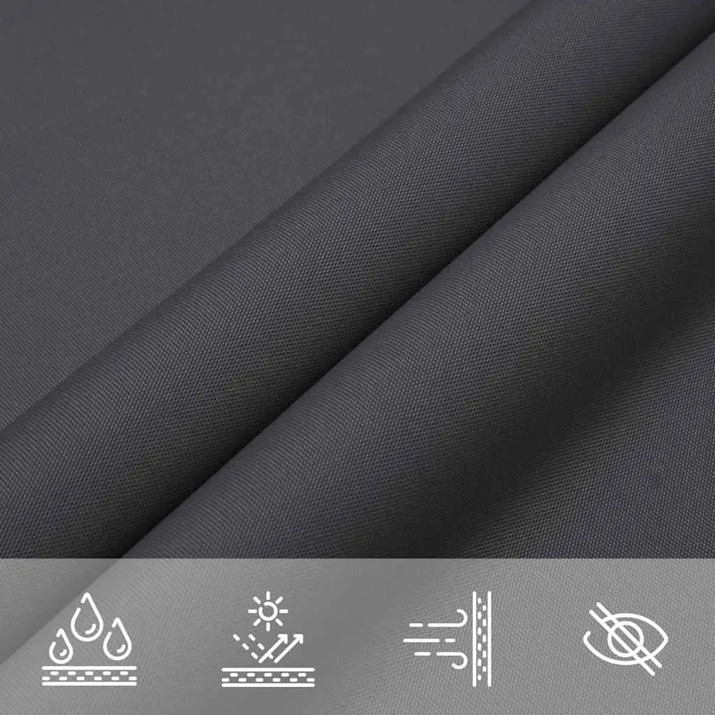 Triangular Sunshade Sail Anthracite PU Coated Oxford Fabric 3.6m Outdoor Patio Garden Protection