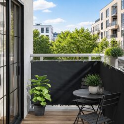 Practical Balcony Screen for Privacy: 90x600cm Anthracite Shade