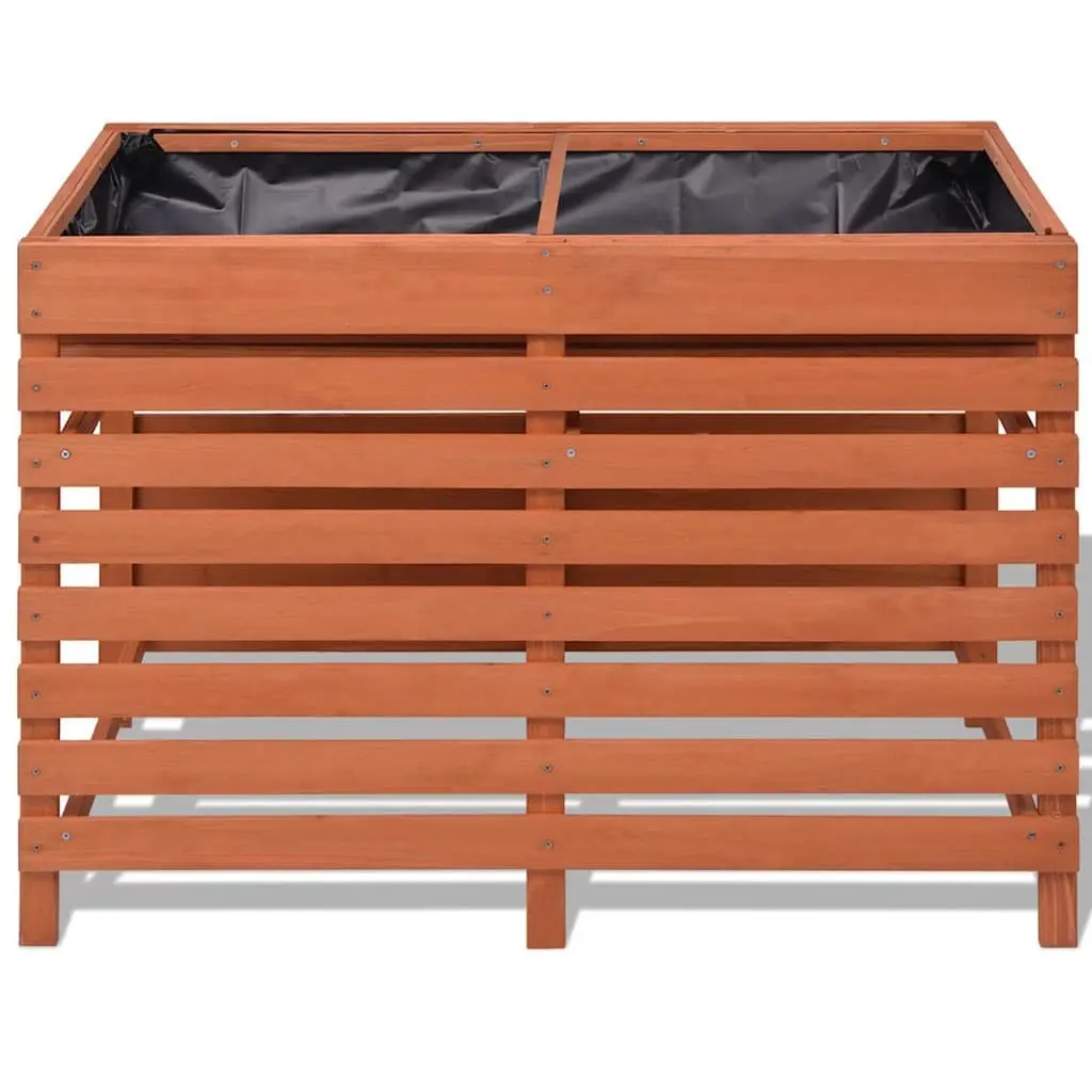 Wooden Garden Planter Box 100x50x71 cm Raised Bed Vegetables Flowers Herbs Brown