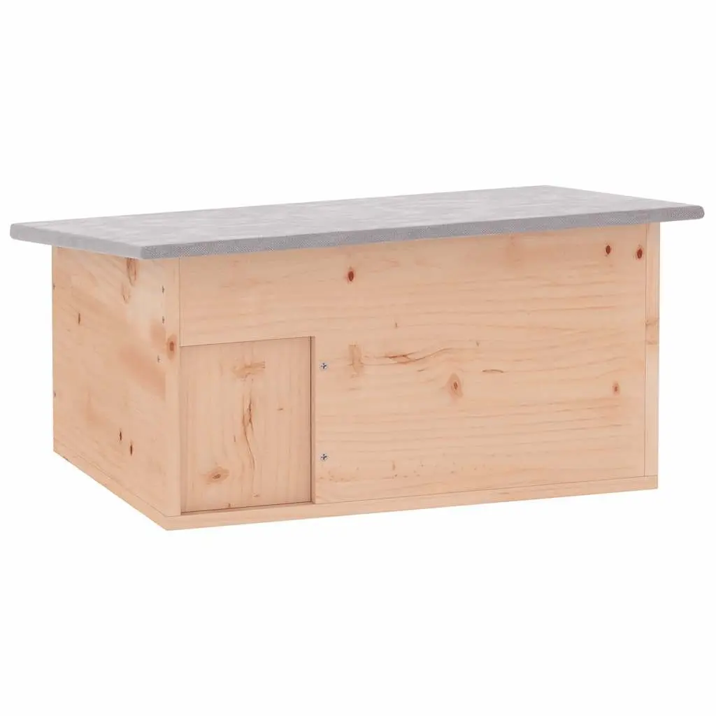 Wooden Hedgehog House Small Animal Shelter Winter Hibernation Cage Outdoor