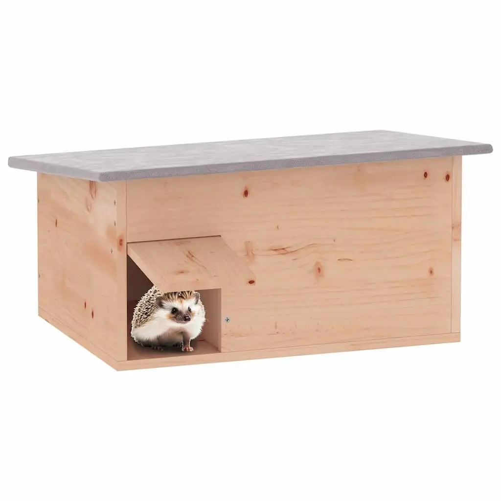 Wooden Hedgehog House Small Animal Shelter Winter Hibernation Cage Outdoor