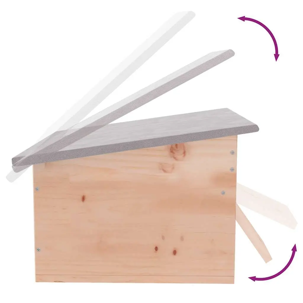 Wooden Hedgehog House Small Animal Shelter Winter Hibernation Cage Outdoor