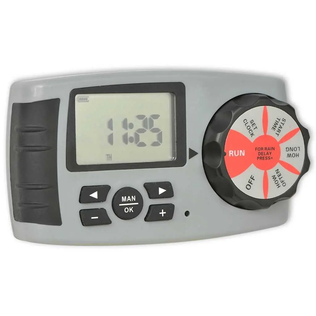 Automatic Irrigation Timer ABS Black 4 Station Garden Watering Control System