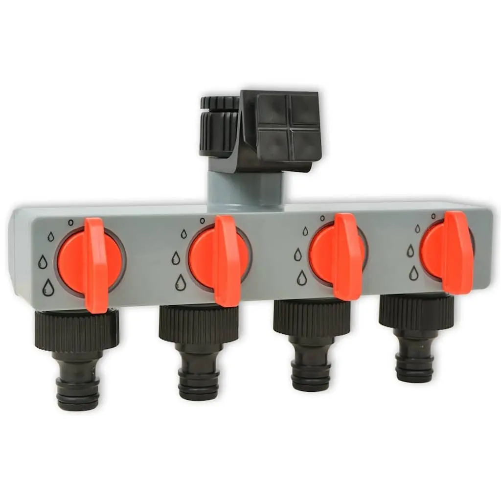 Automatic Irrigation Timer ABS Black 4 Station Garden Watering Control System