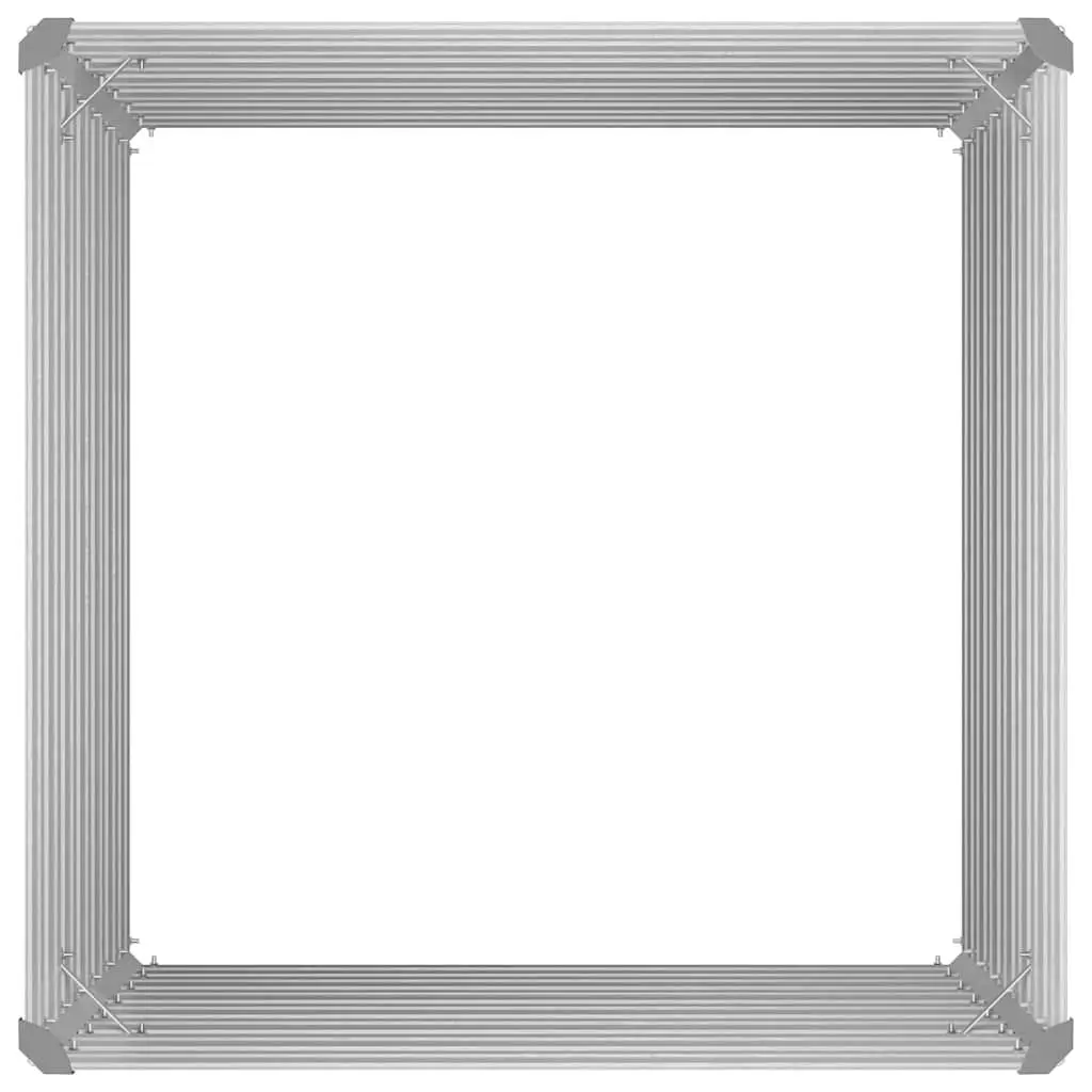 Raised Garden Bed Galvanised Steel 100x100x77 cm Grey Planter for Vegetables Herbs
