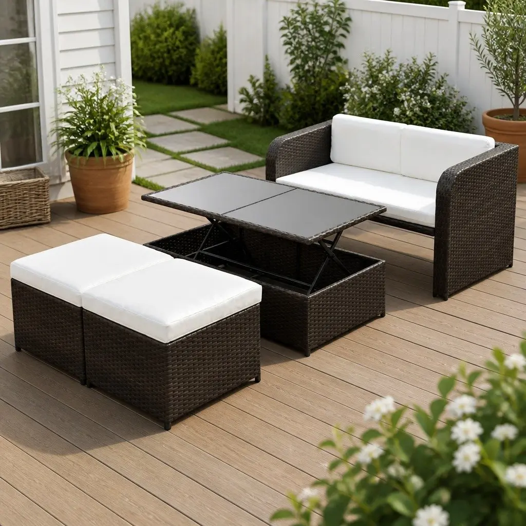 4 Piece Garden Lounge Set for Patios