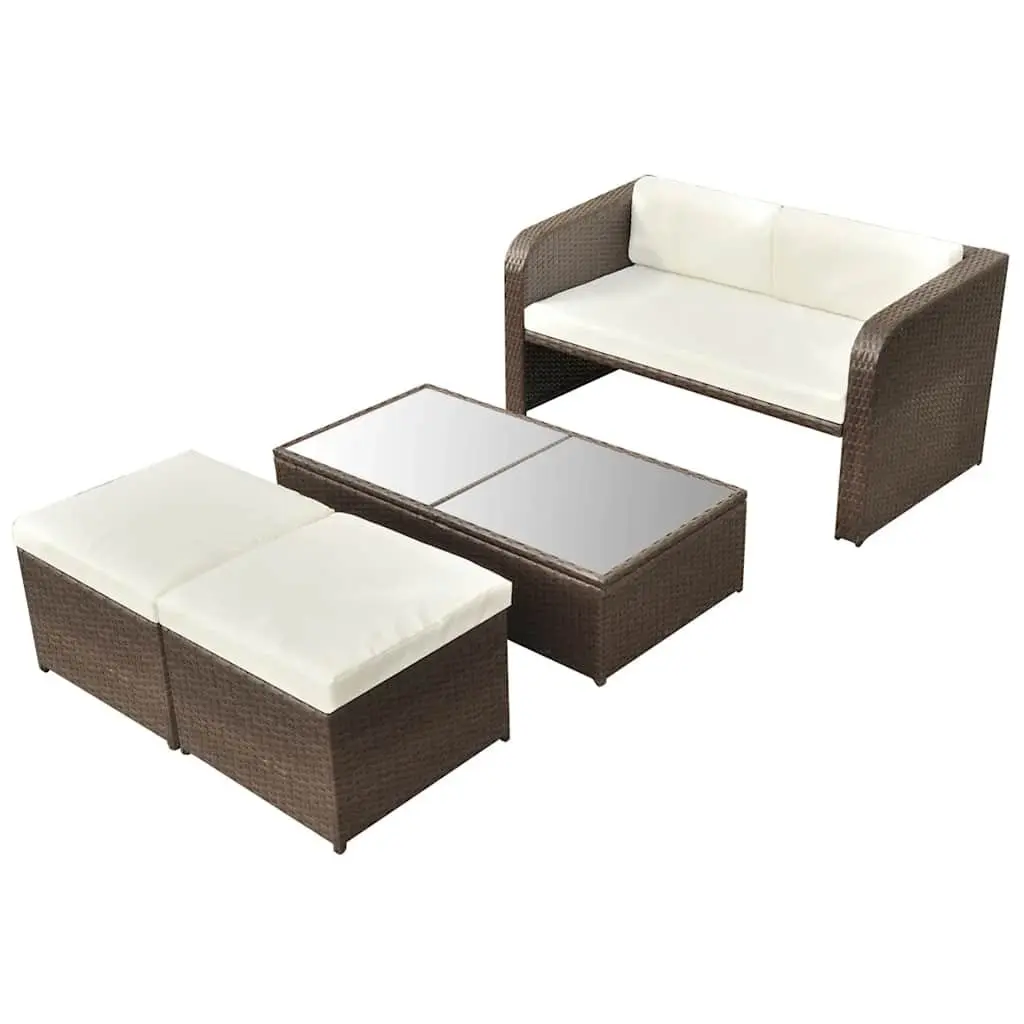 4 Piece Garden Lounge Set for Patios
