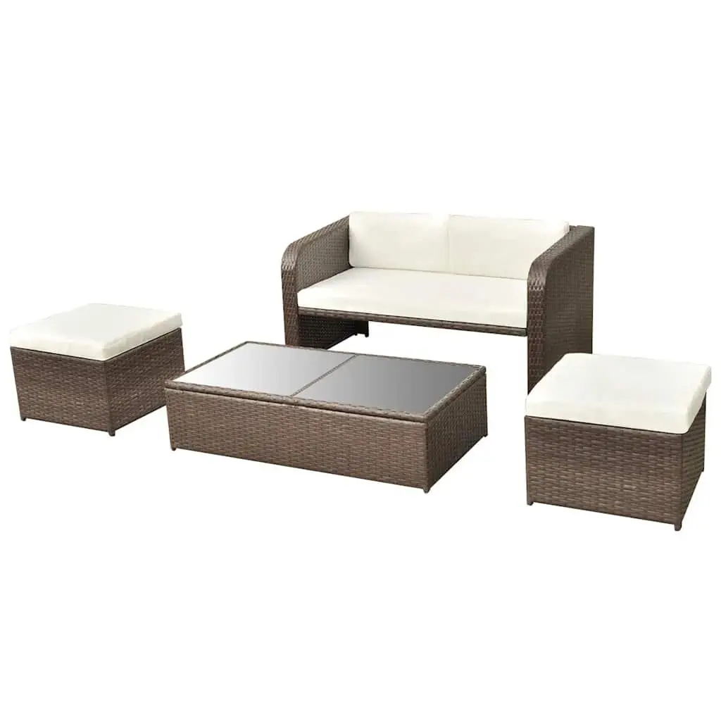 4 Piece Garden Lounge Set for Patios