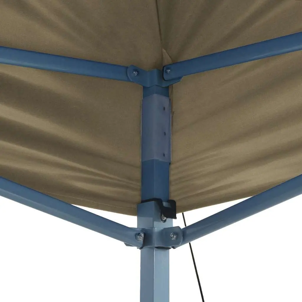 Pop-Up Tent Waterproof Oxford Fabric 3x4.5m White Powder-Coated Steel Frame