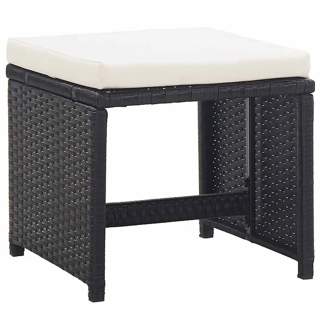 Outdoor Dining Set 5 Piece Poly Rattan Garden Furniture Patio Table Chairs