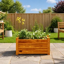 Practical Wooden Planter Box for Various Outdoor Settings