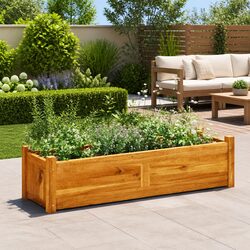 Versatile Wooden Planter Box for Balconies and Patios