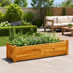 Versatile Wooden Planter Box for Balconies and Patios