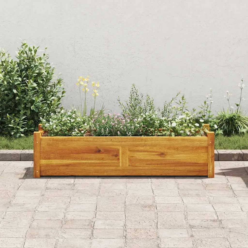 Garden Raised Bed Planter Box 100x30x25cm Outdoor Vegetable Herb Flower Planter