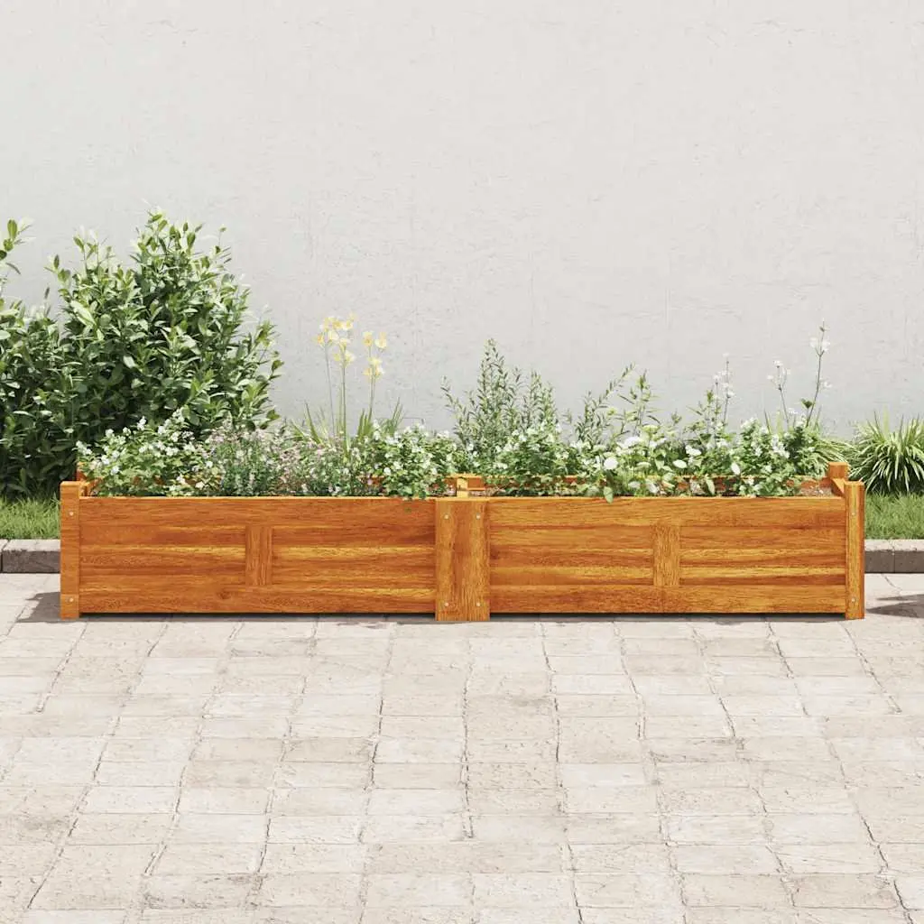 Wooden Raised Bed Planter Box Acacia 150x30x25cm Brown