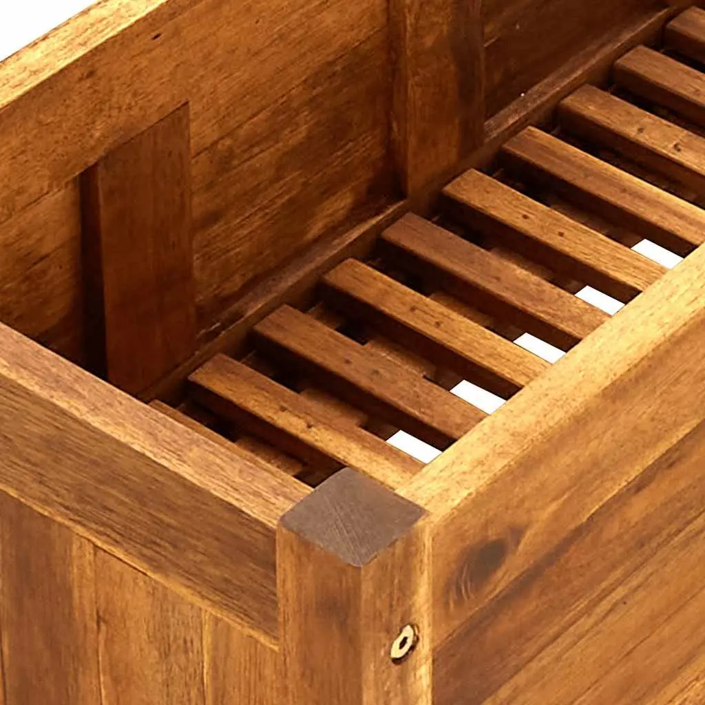 Wooden Raised Bed Planter Box Acacia 150x30x25cm Brown