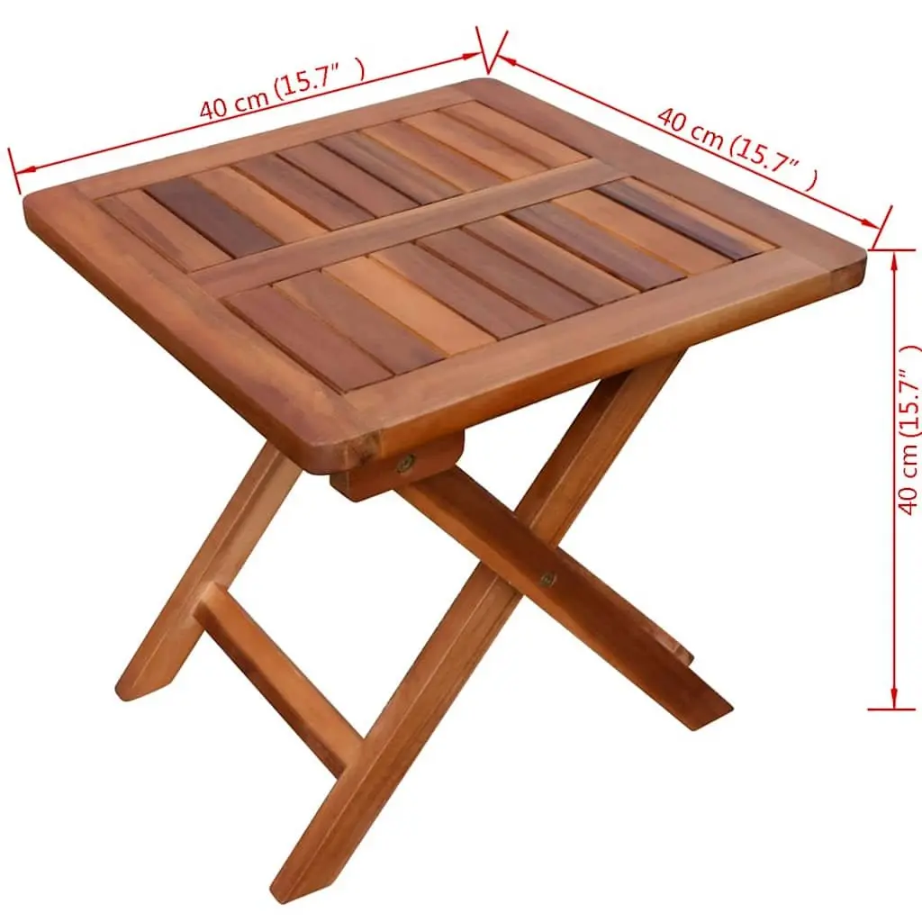 Sun Lounger Solid Acacia Wood Brown Outdoor Chaise Lounge with Folding Table