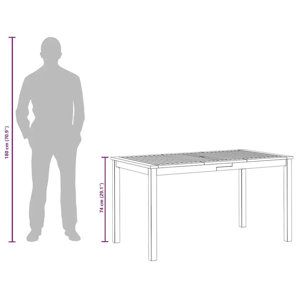 Acacia Wood Dining Table for Outdoor Use