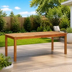 Practical Acacia Wood Table for Garden and Patio Use