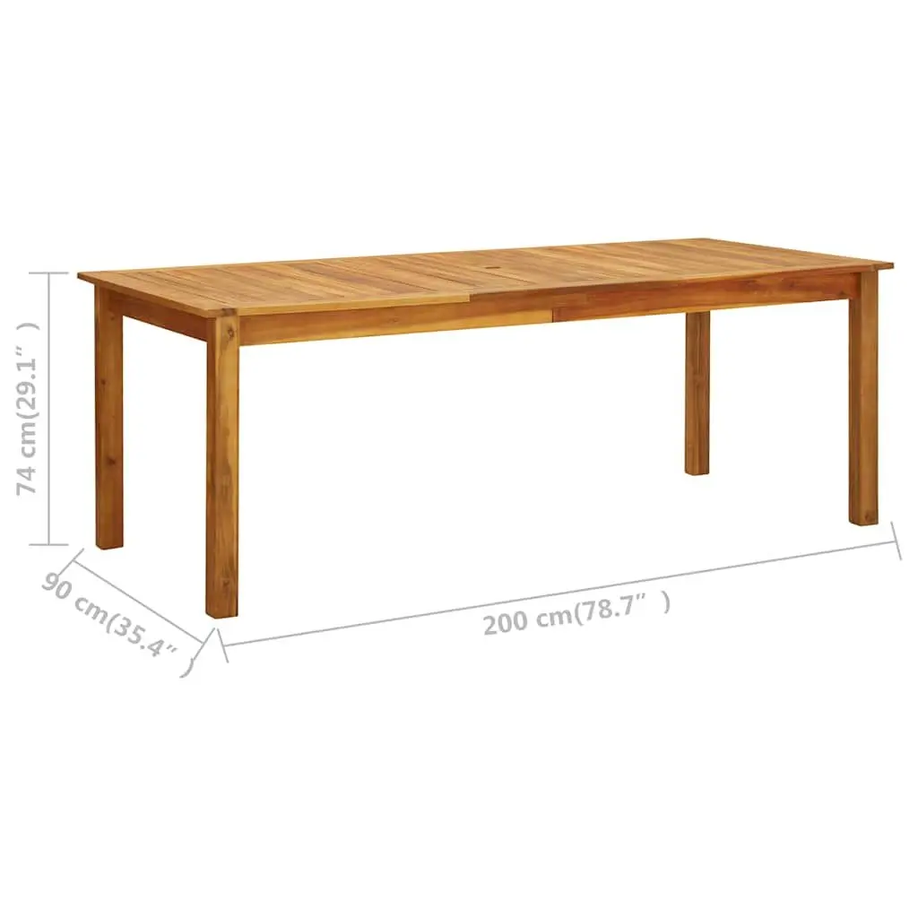 Acacia Wood Table for Garden and Patio Use