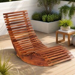 Practical Brown Rocking Lounger for Every Environment