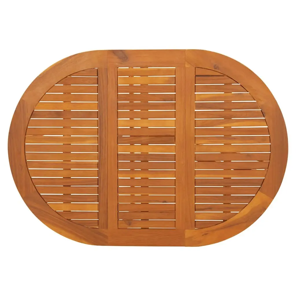 Folding Drop Leaf Dining Table Acacia Wood Brown 130x90x72cm Outdoor Garden Patio Furniture