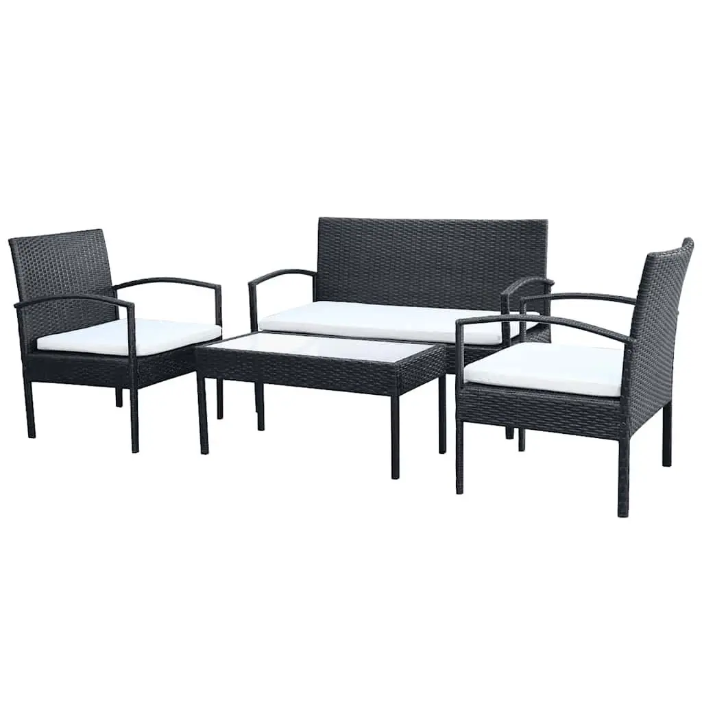 Garden Lounge Set 4 Piece Outdoor Sofa Chairs Coffee Table Patio Furniture