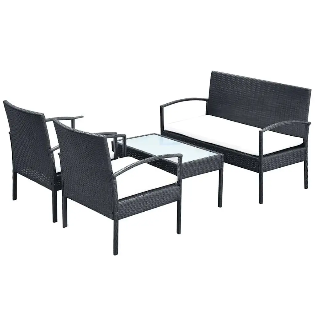 Garden Lounge Set 4 Piece Outdoor Sofa Chairs Coffee Table Patio Furniture