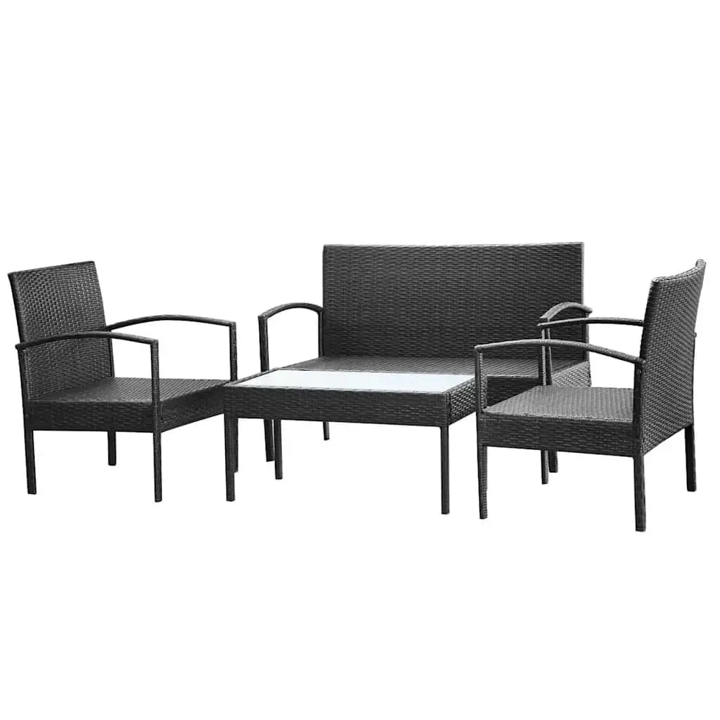 Garden Lounge Set 4 Piece Outdoor Sofa Chairs Coffee Table Patio Furniture