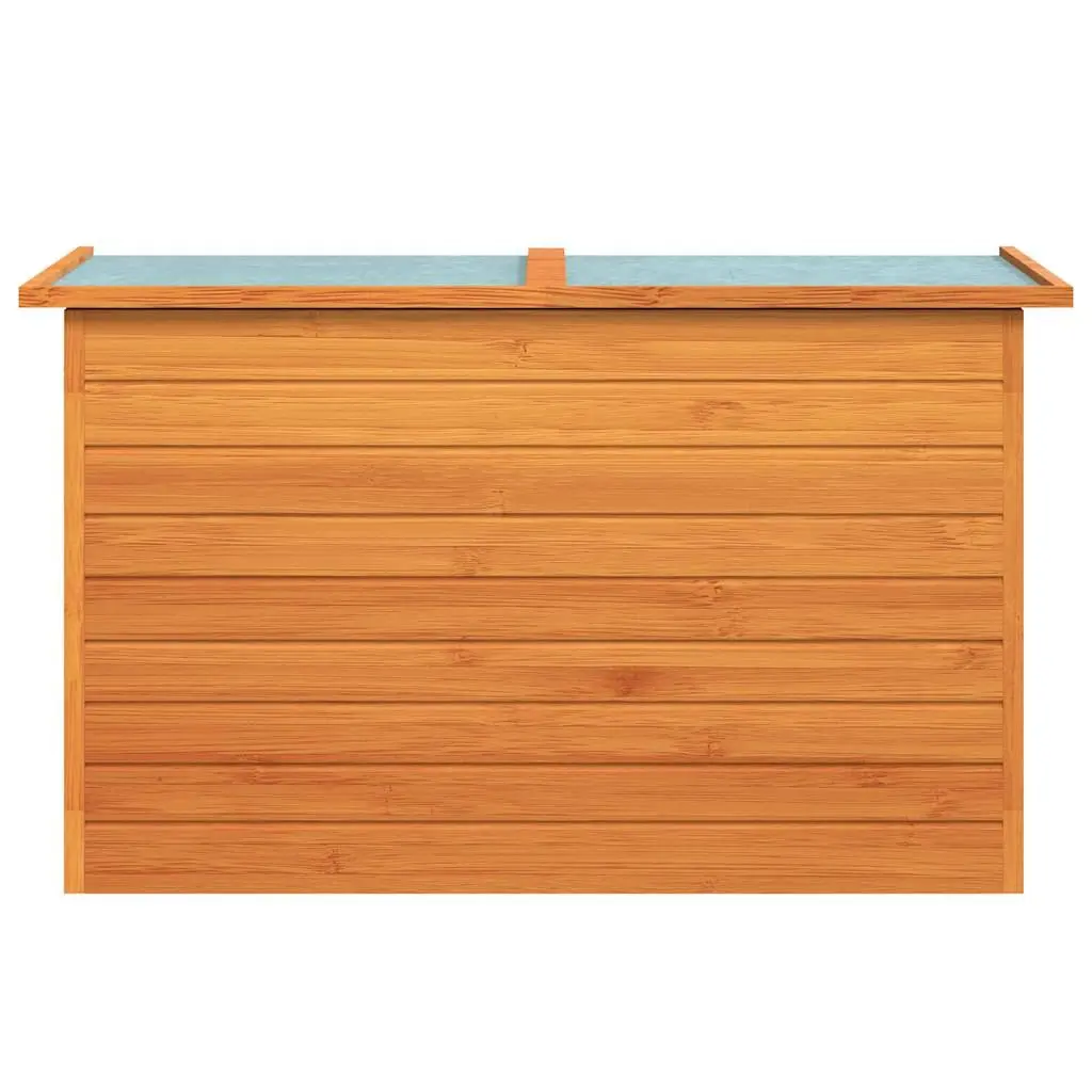 Wooden Storage Box Fir Wood Outdoor Garden Patio Furniture Brown 126x72x72cm