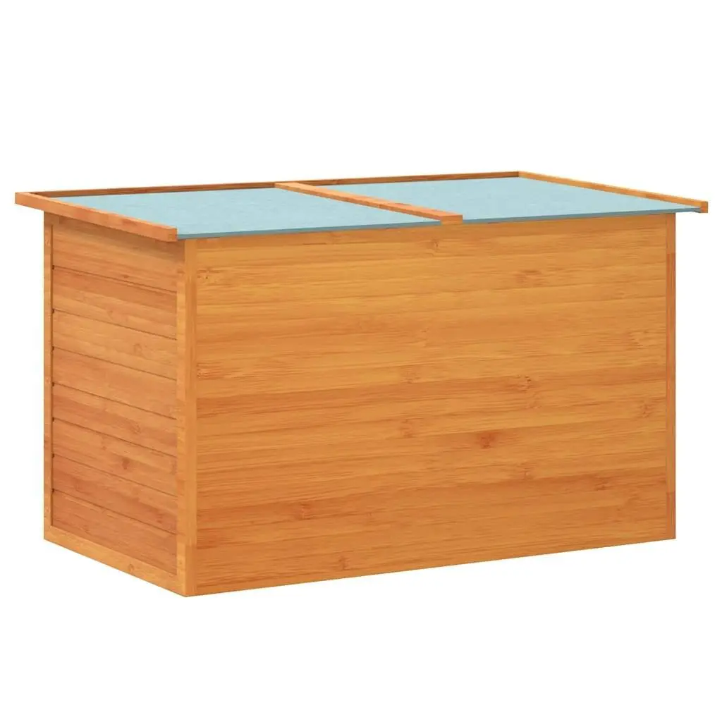 Wooden Storage Box Fir Wood Outdoor Garden Patio Furniture Brown 126x72x72cm