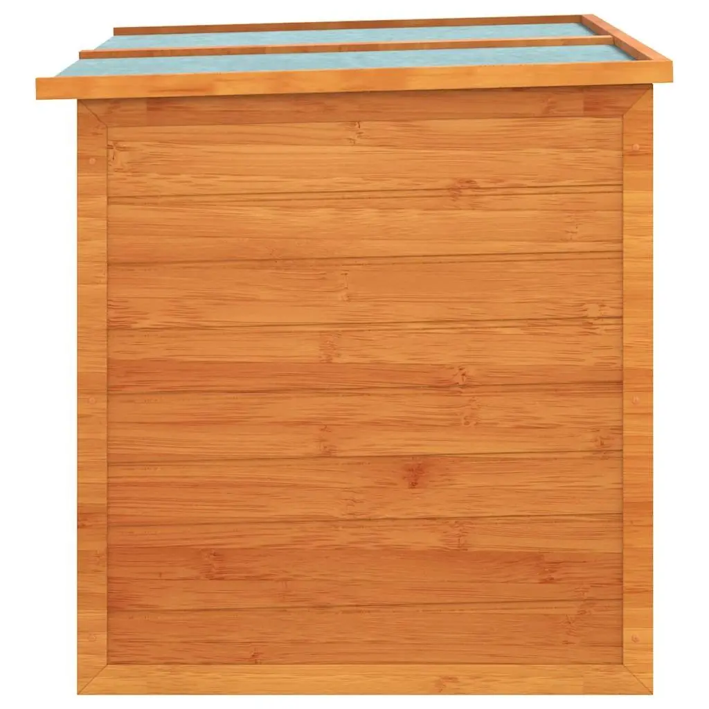 Wooden Storage Box Fir Wood Outdoor Garden Patio Furniture Brown 126x72x72cm