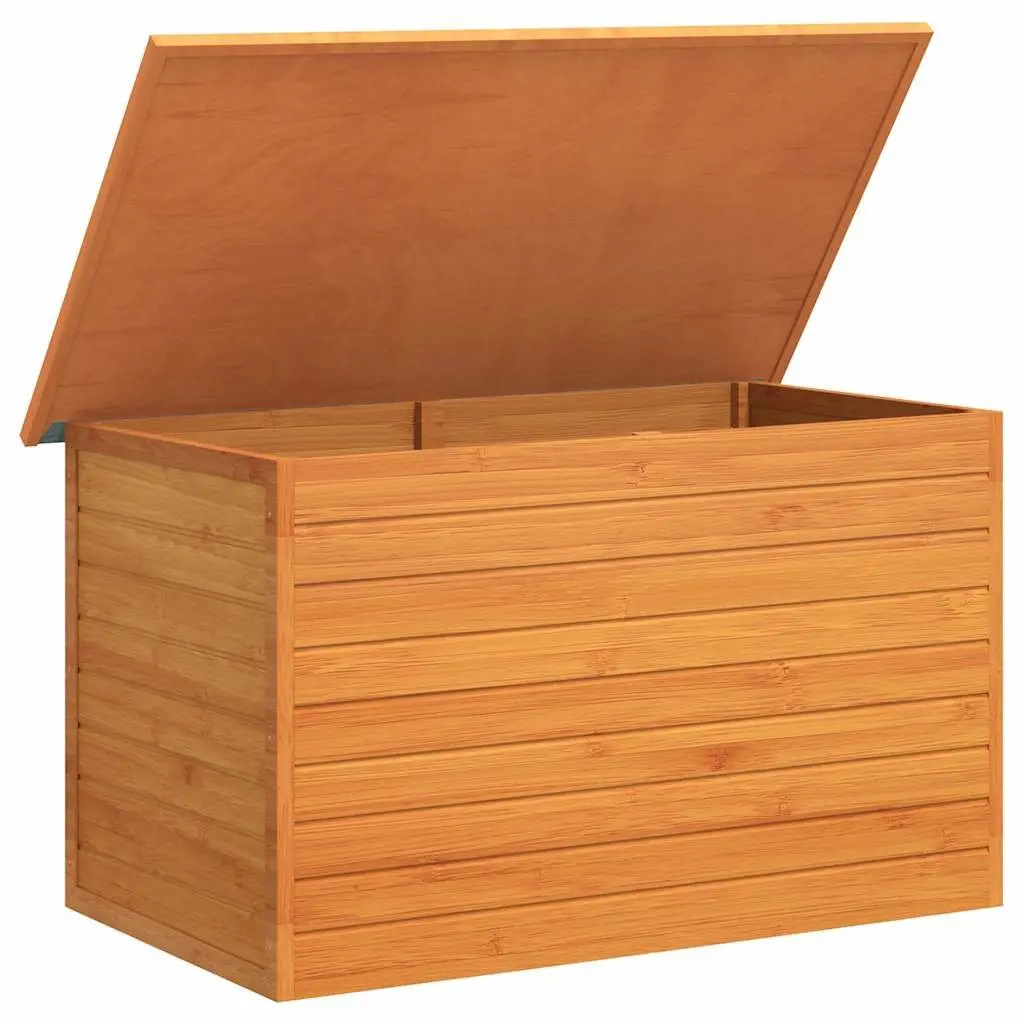 Wooden Storage Box Fir Wood Outdoor Garden Patio Furniture Brown 126x72x72cm